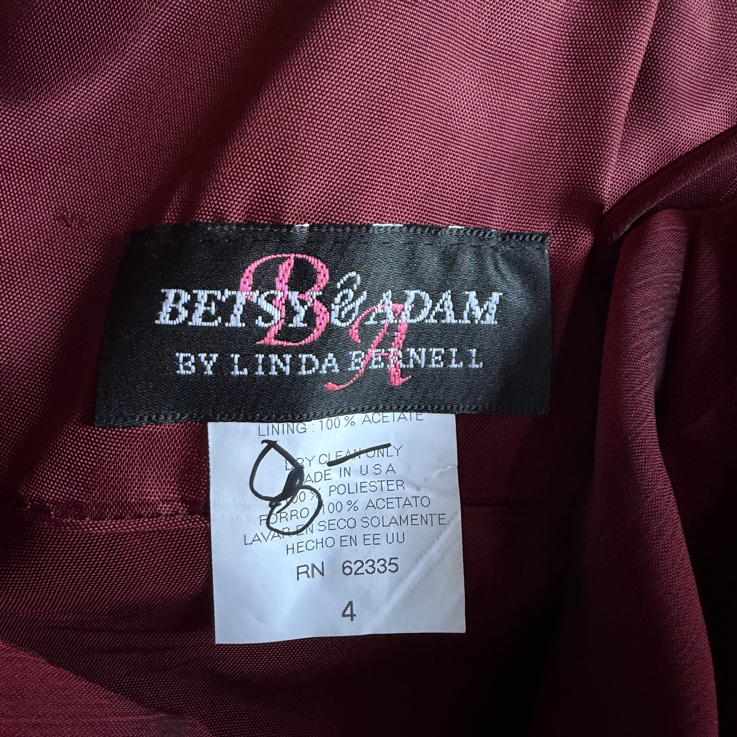 vintage 90s crimson red satin whimsigoth split front maxi formal dress - Image 7
