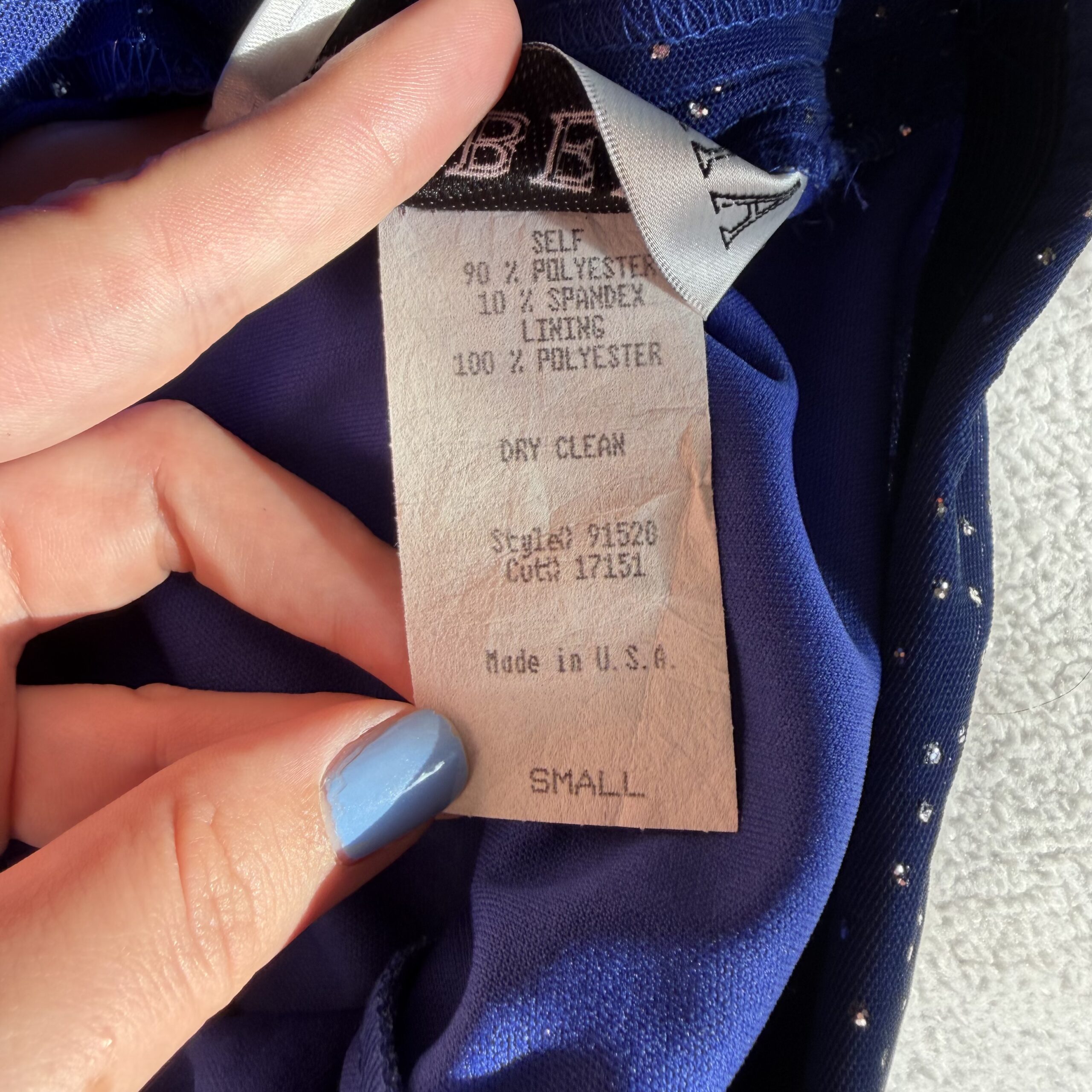 vintage 90s blue ombre glitter formal dress - Image 7